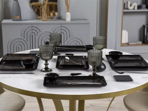 Тарелка плоская KUTAHYA CORENDON Magnetite BNTAN30x22DU890220, 30x22 см