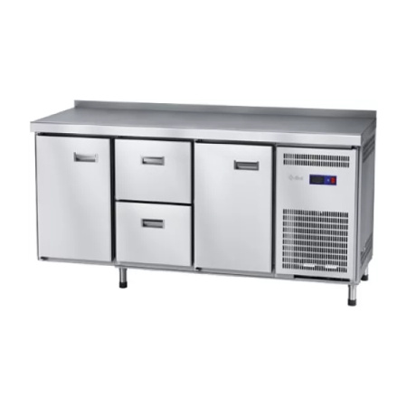 Стол холодильный Abat СХС-60-02 с бортом (дверь, ящики 1/2, дверь)