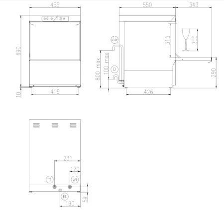 Стаканомоечная машина Aristarco AF 40.30 + DDE