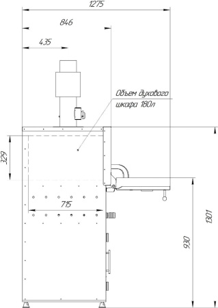 Гриль-печь Voldone BCJ-50L с сухим искрогасителем