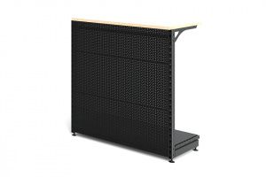 Кассовый прямой модуль с перфорированными панелями Kaiser, L=1000 мм Кассовый прямой модуль с перфорированными панелями Kaiser, L=1000 мм