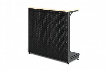 Кассовый прямой модуль с перфорированными панелями Kaiser, L=1000 мм Кассовый прямой модуль с перфорированными панелями Kaiser, L=1000 мм