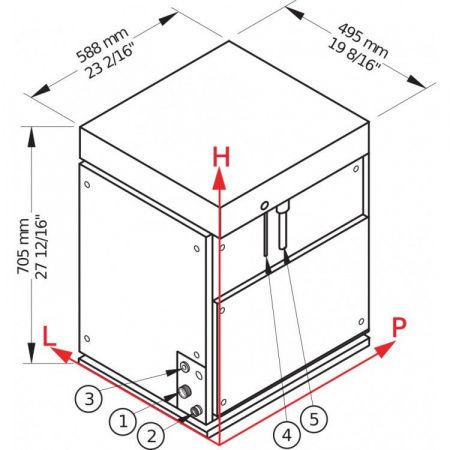 Льдогенератор Brema M Split 600 размеры