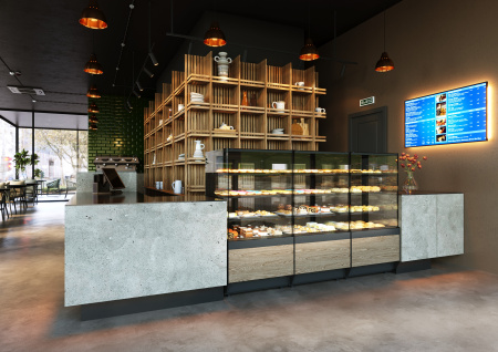 Витрина кондитерская Carboma KC70 VM 0,9-1 LIGHT (версия 2.0) черный