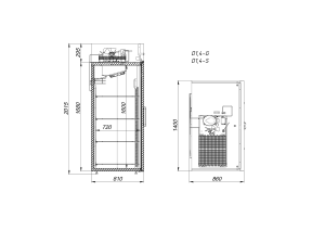 Холодильный шкаф Аркто V1.4-GLd (пропан)