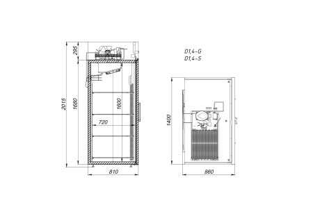 Шкаф холодильный Аркто D1.4-S