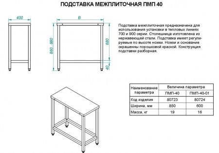 Подставка межплиточная Abat ПМП-40