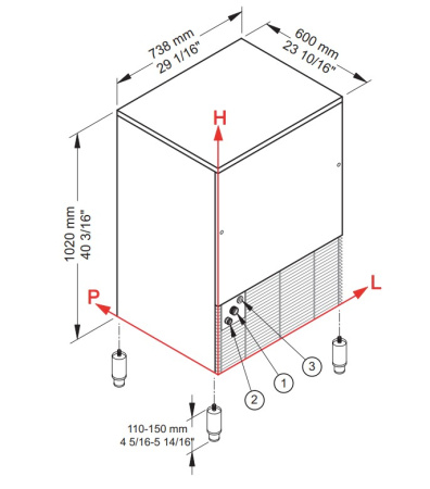 Габаритные размеры CB955W