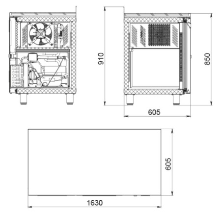 Стол холодильный Polair TM3GN-SC