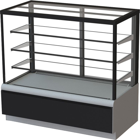 Витрина кондитерская Kayman K-ВК-900 ЛЮКС квадро серебро