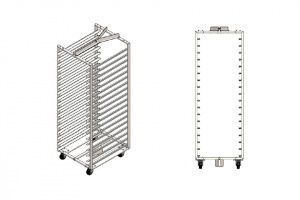 Тележка для печи WLBake Тел.д/ROTOR-Sm/PRO пл. 18 уровней