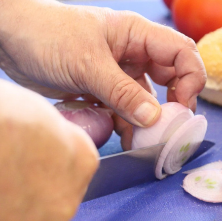 Разделочная доска EKSI 530х325х18 синяя