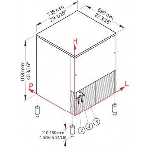 Льдогенератор Brema TB 1405A габариты Льдогенератор Brema TB 1405A габариты