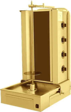 Гриль для шаурмы T-LUX KGD 4 Gold нижний привод