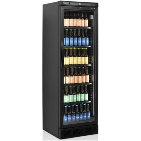 Шкаф холодильный со стеклом Tefcold CEV425 black