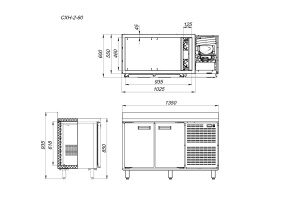 Морозильный стол Аркто СХН-2-60