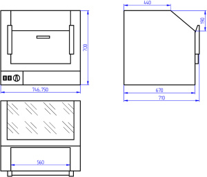 Витрина для попкорна RoboLabs VTP1-075