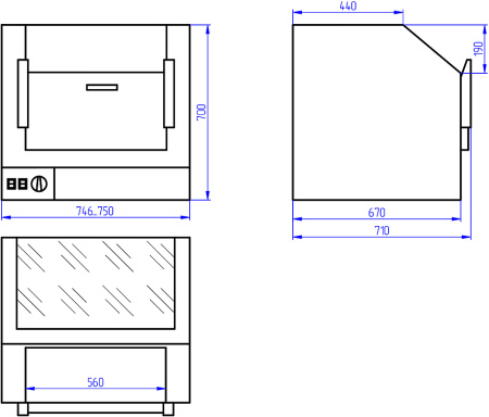Витрина для попкорна RoboLabs VTP1-075