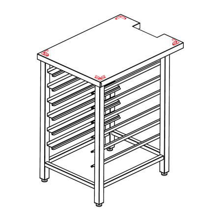 Подставка Vortmax ППК 6/520/715/850 под пароконвектомат