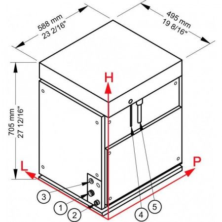 Размеры льдогенератора Brema M Split 350