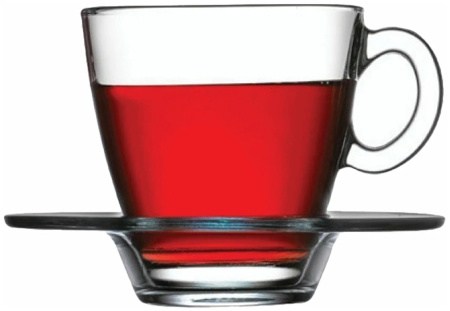 Набор чайный Pasabahce Aqua 95040 (6 чашек + 6 блюдец), 215 мл