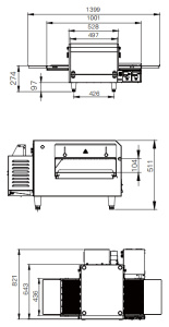 Конвейерная печь Nopein NTE-1620