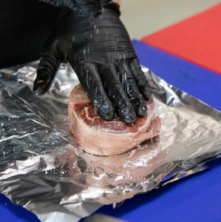 Разделочная доска EKSI 530х325х18 синяя