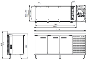 Стол морозильный Kayman КСМ-111/70