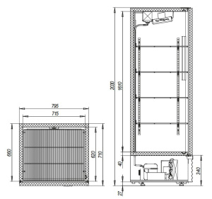 Холодильный шкаф Марихолодмаш Капри 0,7М нержавеющая сталь Холодильный шкаф Марихолодмаш Капри 0,7М нержавеющая сталь