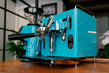Кофемашина Sanremo Cube R Absolute 1 гр. автомат, голубая