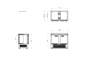 Морозильный стол Аркто СХНН-2-60