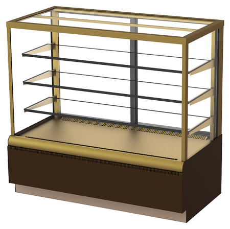 Витрина кондитерская Kayman K-ВК-1300 квадро бронза
