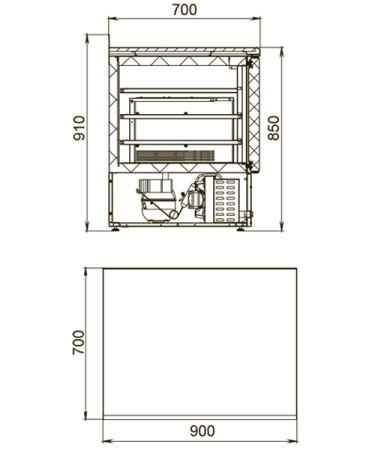 Морозильный стол Polair TBi2GN-G