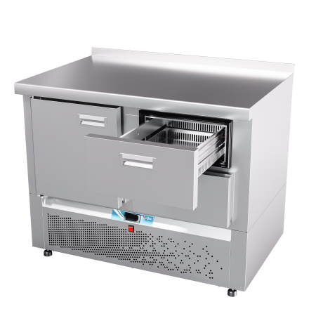 Стол холодильный Abat СХС-70Н-01 столешн. 202 с борт. (дверь-ящик 1/2)