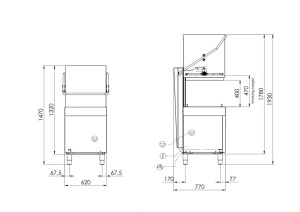 Купольная посудомоечная машина Compack X100E+DP65 Купольная посудомоечная машина Compack X100E+DP65