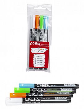 Набор цветных маркеров PosFix CRETA COLOUR MIX №2 (102386) Набор цветных маркеров PosFix CRETA COLOUR MIX №2 (102386)