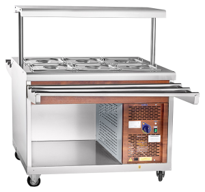 Прилавок для холодных закусок Abat ПВВ(Н)-70ПМ-НШ кашир.