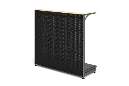 Кассовый прямой модуль с перфорированными панелями Kaiser, L=1000 мм Кассовый прямой модуль с перфорированными панелями Kaiser, L=1000 мм