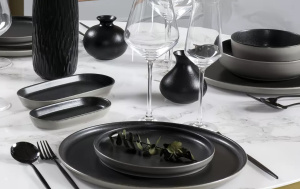 Тарелка плоская KUTAHYA LAGOM Dark Stone NOR27DU34R855A28, 27 см Тарелка плоская KUTAHYA LAGOM Dark Stone NOR27DU34R855A28, 27 см