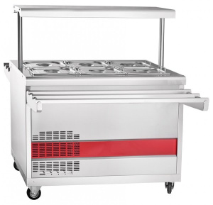 Прилавок для холодных закусок Abat ПВВ(Н)-70ПМ-НШ