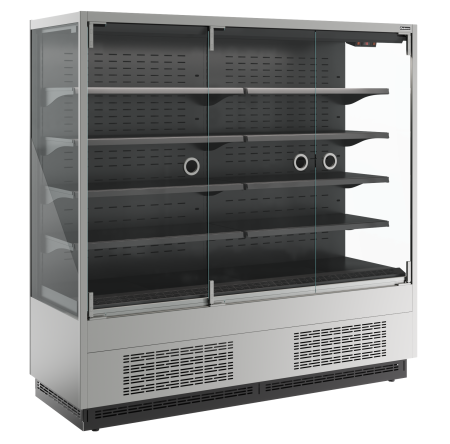 Холодильная горка Carboma FC20-07 VM 1,9-1 LIGHT (фронт Х0) серо-черный