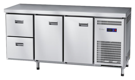 Стол морозильный Abat СХН-60-02 без борта (дверь, дверь, ящики 1/2)