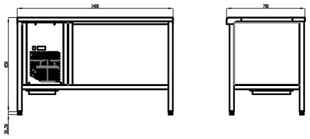 Стол с охлаждаемой поверхностью Polair T70 M1,4-1 0430 (TT1,4GN-G R600) Стол с охлаждаемой поверхностью Polair T70 M1,4-1 0430 (TT1,4GN-G R600)