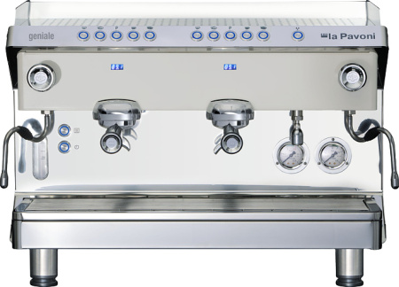 Кофемашина La Pavoni GENIALE2VBEU, автомат, 2 гр., белый