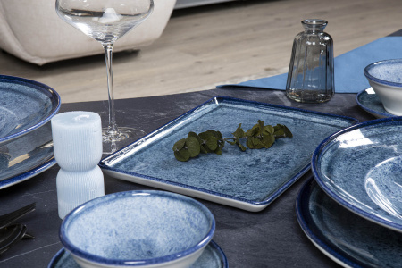 Тарелка плоская KUTAHYA CORENDON Blue Stone BNTAN35x26DU890003, 35x26 см