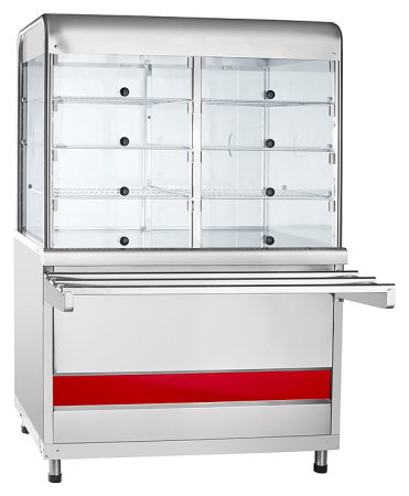 Прилавок-витрина нейтральный Abat ПВН-70КМ (нерж. столешница)