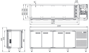 Стол холодильный Kayman КСХ-1111/70 Стол холодильный Kayman КСХ-1111/70