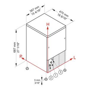 Ледогенератор Brema СВ 249A HC B-Qube габариты Ледогенератор Brema СВ 249A HC B-Qube габариты