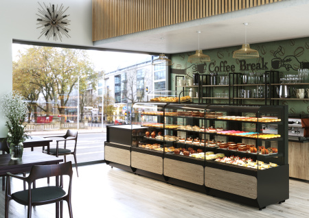 Витрина кондитерская Carboma KR70 VM 1,3-1 LIGHT 9005-0109