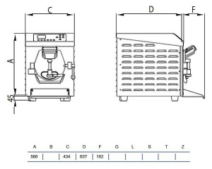 Батч-фризер для мороженого Staf59 HTX200 A Батч-фризер для мороженого Staf59 HTX200 A
